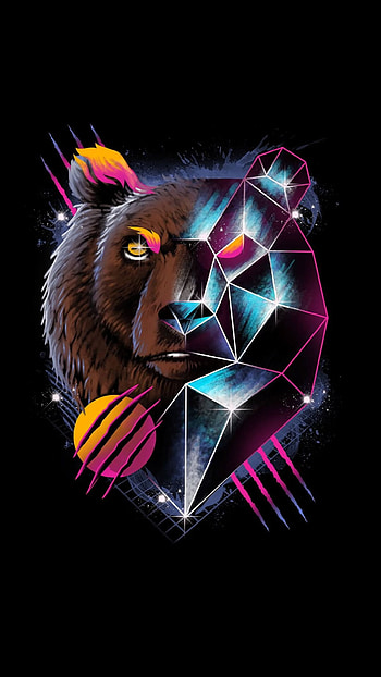 Geometric Animal, Unique polygonal art HD phone wallpaper