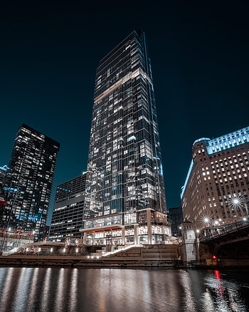 Cities, Night, Architecture, City, Skyscraper, Building, Tower HD phone wallpaper