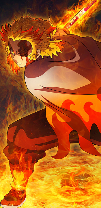 Blaze of Rengoku — Mugen Train, Anime HD phone wallpaper