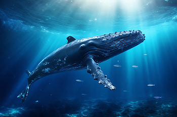Whale, Ocean, AI 2690x1800 HD wallpaper
