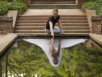 Miracle, reflection, bride, water, woman, dream HD wallpaper