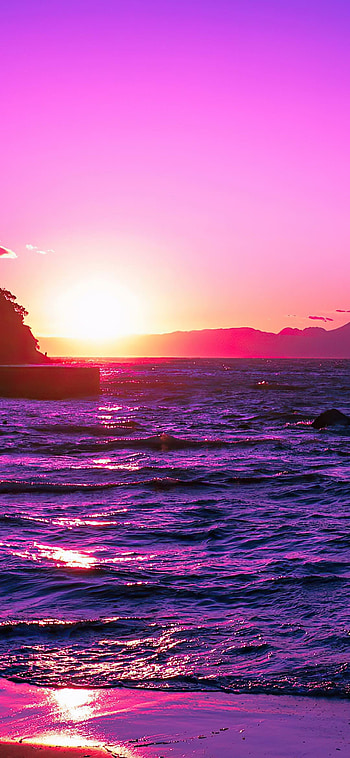 Mobile , Beautiful sunset, Serene landscapes, Vibrant colors HD phone wallpaper