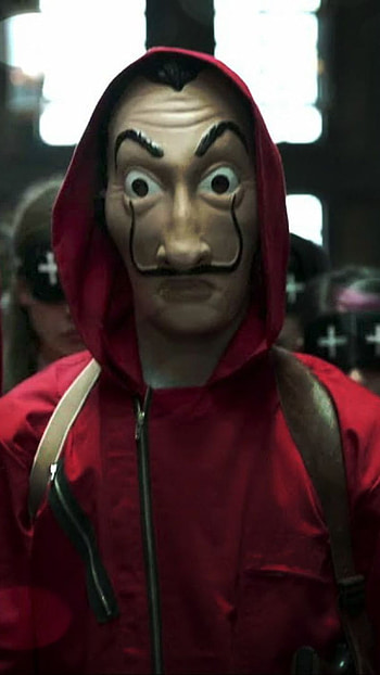 Mask team money heist, mask, team, money heist HD phone wallpaper