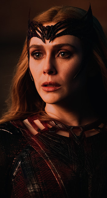 Elizabeth Olsen, hair, Wanda, Marvel HD phone wallpaper