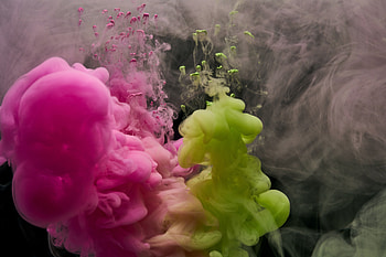 Ink dipping, clouds, colorful, underwater, close up HD wallpaper
