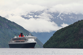 Mountains, Sea, Miscellanea, Miscellaneous, Ship HD wallpaper