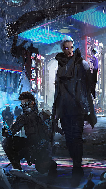 Neon Rain: Sci‑Fi Cyberpunk , neon, rain, Sci Fi, cyberpunk HD phone wallpaper