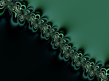 Along The Border, green, fractals HD wallpaper