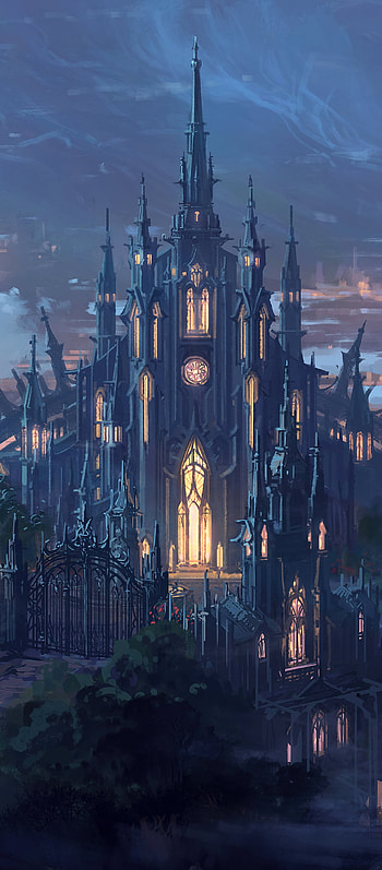 Rose Knight Castle, fantasy, castle HD phone wallpaper