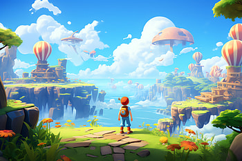 Anime AI Landscape 2690x1800 HD wallpaper