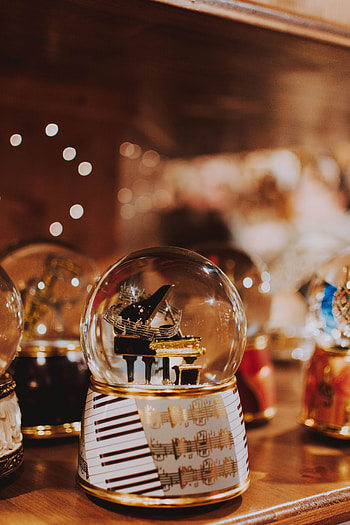 Holidays, New Year, Piano, Christmas, Toy, Crystal Ball HD phone wallpaper