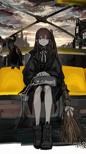 Gothic anime girl, , Dark beauty, Impressive visuals HD phone wallpaper