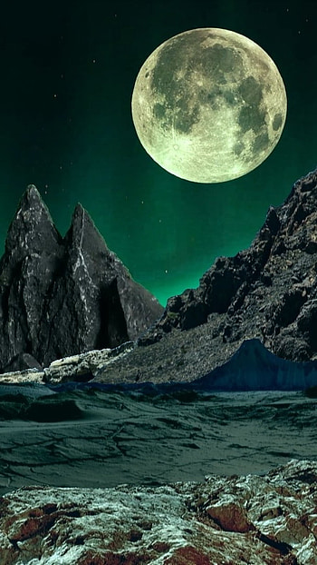 Moon, Dark Theme, Moon Background HD phone wallpaper