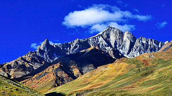 Spiti, a cold desert in Himalayas, india, peaks, landscape, clouds, sky, mountains HD wallpaper
