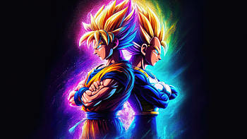 Goku And Vegeta Rivalry Ignited, goku, vegeta, anime, artwork, digital-art, art, deviantart, artist HD wallpaper