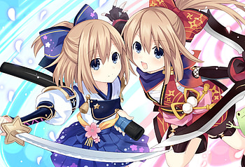 Rom and rem, friends, anime girls HD wallpaper