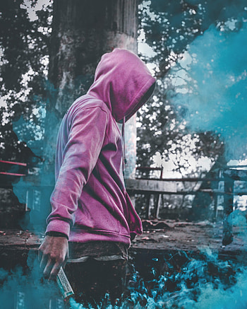 Smoke, Miscellanea, Miscellaneous, Human, Person, Anonymous, Hood HD phone wallpaper