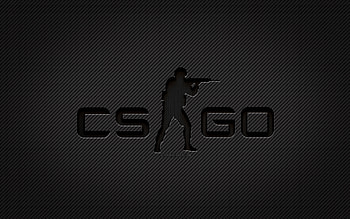 CS Go carbon logo, , grunge art, Counter-Strike, carbon background, creative, CS Go black logo, games brands, CS Go logo, CS Go HD wallpaper