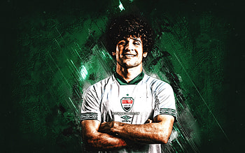 Safa Hadi, Iraqi national soccer team, Iraqi footballer, portrait, green stone background, Iraq, football HD wallpaper