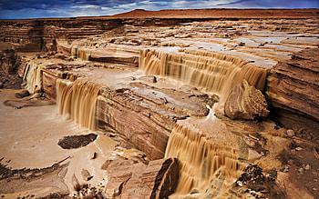 Nature, Water, Sand, Waterfall, Cascades, Dirty HD wallpaper