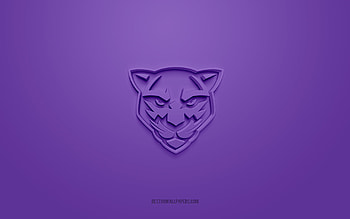 Panther City Lacrosse Club, creative 3D logo, purple background, National Lacrosse League, 3d emblem, American box lacrosse team, NLL, Texas, USA, 3d art, lacrosse, Panther City Lacrosse Club 3d logo HD wallpaper