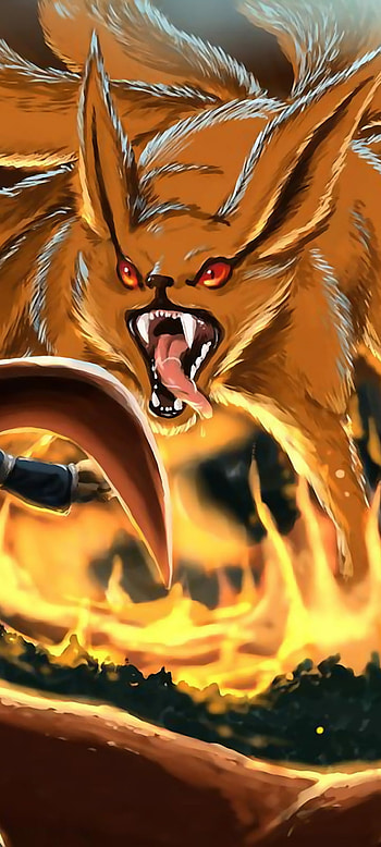 Nine Tails, Nine_Tails, Naruto, anime HD phone wallpaper