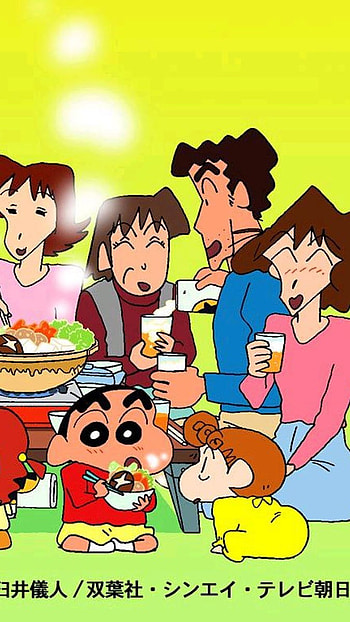 Shinchan Family, Family Party HD phone wallpaper