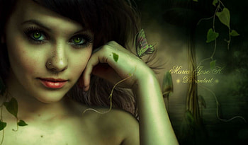 Fantasy Girl, lady, abstract, fantasy, green HD wallpaper