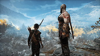 Atreus Kratos God Of War HD wallpaper
