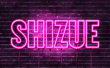 Happy Birtay Shizue, , pink neon lights, Shizue name, creative, Shizue Happy Birtay, Shizue Birtay, popular japanese female names, with Shizue name, Shizue HD wallpaper