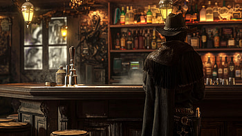 Western Sheriff at Saloon Bar, sheriff, saloon HD wallpaper