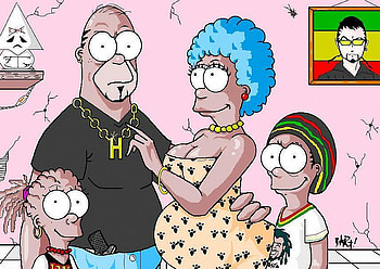 simpson rasta, toon, anime, famaly, mexico HD wallpaper