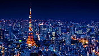 Tokyo skyline , Japanese cityscape, Urban landscape, Towering buildings HD wallpaper