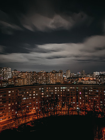 Cities, Night, Architecture, City, Building, View From Above HD phone wallpaper