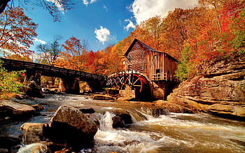 Landscape, Houses, Rivers HD wallpaper