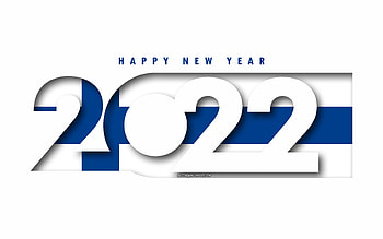 Happy New Year 2022 Finland, white background, Finland 2022, Finland 2022 New Year, 2022 concepts, Finland, Flag of Finland HD wallpaper