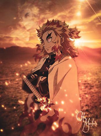 Rengoku, zedge, edit, animes, anime HD phone wallpaper