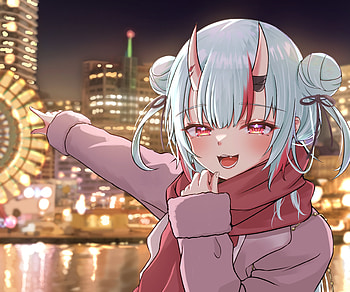 Nakiri Ayame, hololive, Nakiri Ayame, Anime, Virtual Youtuber HD wallpaper