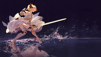 Saber Lily, anime, anime-girl HD wallpaper