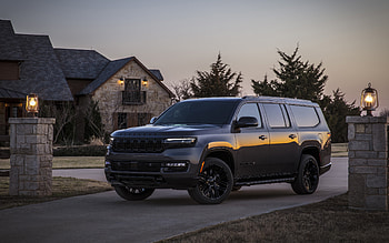 2023, Jeep Wagoneer L, front view, exterior, black Wagoneer L, SUV, American cars, Jeep HD wallpaper