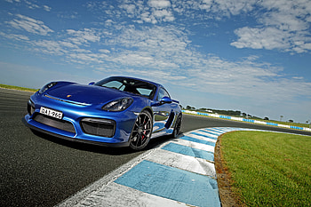 Porsche Cayman GT4 Blue, porsche, porsche-cayman, cars HD wallpaper