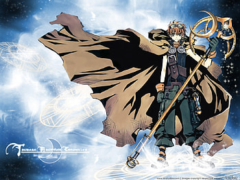 fighter , clouds, funny face x3, moon, tsubasa chronicle HD wallpaper