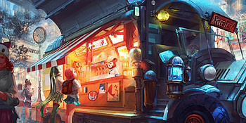 Xmas Teddys Food Truck , artist, artwork, digital-art, deviantart HD wallpaper