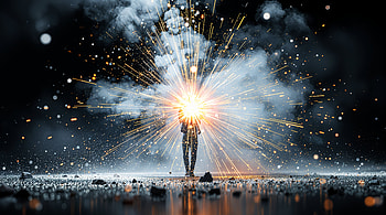 Lightspell Ascendant — Ultra, fireworks, silhouette, sparkles HD wallpaper