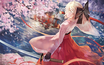 Fate Grand Order Sakura Saber, fate-grand-order, anime-girl, anime, artwork, artist, digital-art HD wallpaper