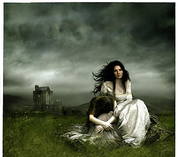 Tristete, house, paint, tridtete, women, sadness HD wallpaper
