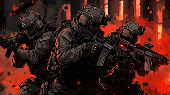 Call of Duty Soldier in Black and Red, video game, Call Of Duty, soldier, red and black HD wallpaper