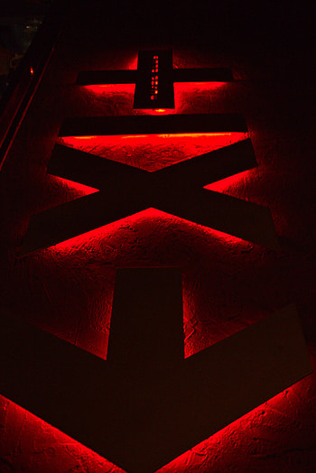 Characters, Symbols, Dark, Neon, Illumination, Backlight HD phone wallpaper