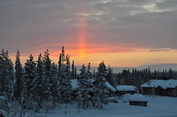 winter day, sunshine, winter, cold, beauty, snow, clouds, sky, sun, sunset HD wallpaper