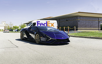 Lamborghini Sian, blue supercar, front view, new blue Sian, Italian sports cars, Lamborghini HD wallpaper